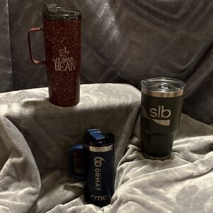 Assorted Insulated Travel Mugs - Red, Navy, Black